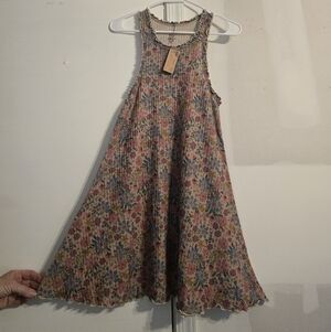 NATURAL LIFE Pink Multi Floral Tank Dress xs